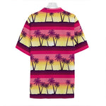 Sunset Palm Tree Pattern Print Hawaiian Shirt
