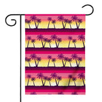Sunset Palm Tree Pattern Print House Flag