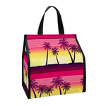 Sunset Palm Tree Pattern Print Insulated Lunch Tote