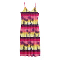 Sunset Palm Tree Pattern Print Jersey Midi Cami Dress