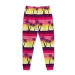 Sunset Palm Tree Pattern Print Jogger Pants
