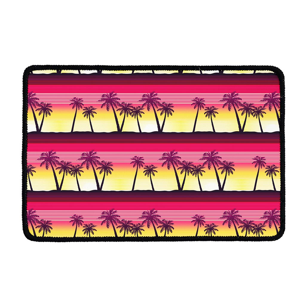 Sunset Palm Tree Pattern Print Kitchen Mat