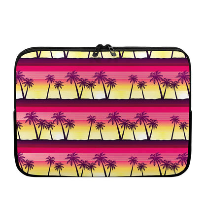 Sunset Palm Tree Pattern Print Laptop Sleeve