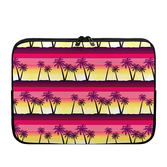 Sunset Palm Tree Pattern Print Laptop Sleeve