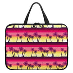 Sunset Palm Tree Pattern Print Laptop Sleeve With Handle