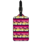 Sunset Palm Tree Pattern Print Luggage Tag