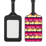 Sunset Palm Tree Pattern Print Luggage Tag