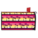 Sunset Palm Tree Pattern Print Mailbox Cover