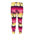 Sunset Palm Tree Pattern Print Men's Leggings