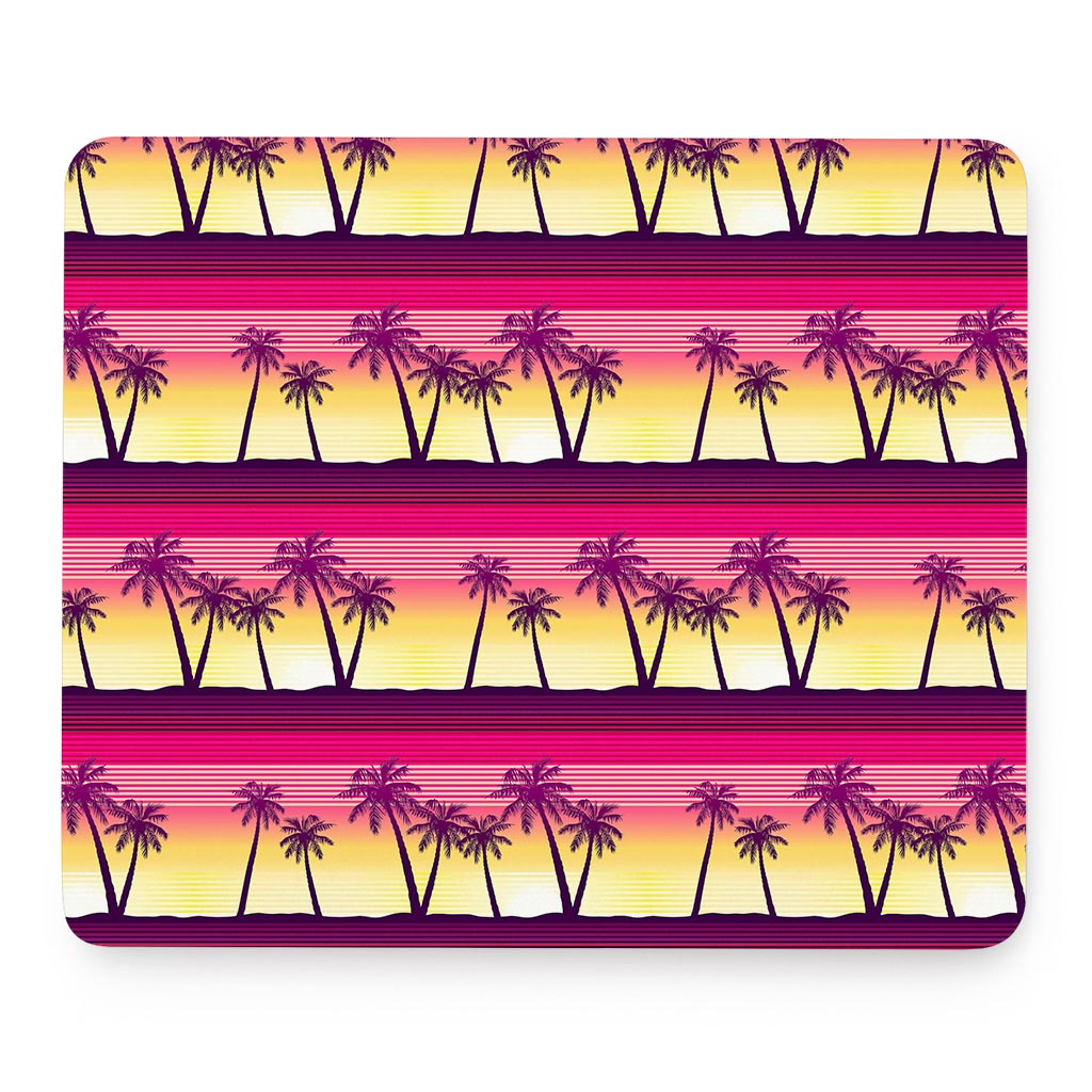 Sunset Palm Tree Pattern Print Mouse Pad