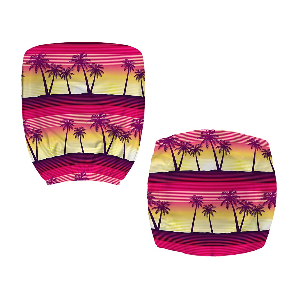 Sunset Palm Tree Pattern Print Office Chair Cover