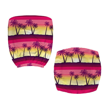 Sunset Palm Tree Pattern Print Office Chair Cover