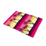 Sunset Palm Tree Pattern Print Pet Cooling Mat Cover