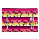 Sunset Palm Tree Pattern Print Placemat