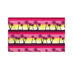 Sunset Palm Tree Pattern Print Polyester Flag