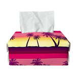 Sunset Palm Tree Pattern Print Rectangle Tissue Box Cover