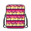 Sunset Palm Tree Pattern Print Rectangular Crossbody Bag