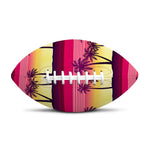 Sunset Palm Tree Pattern Print Rugby Ball
