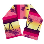 Sunset Palm Tree Pattern Print Scarf