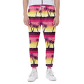 Sunset Palm Tree Pattern Print Joggers