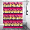 Sunset Palm Tree Pattern Print Shower Curtain