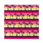 Sunset Palm Tree Pattern Print Silk Bandana