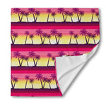 Sunset Palm Tree Pattern Print Silk Bandana