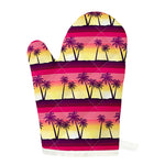 Sunset Palm Tree Pattern Print Single Oven Mitt