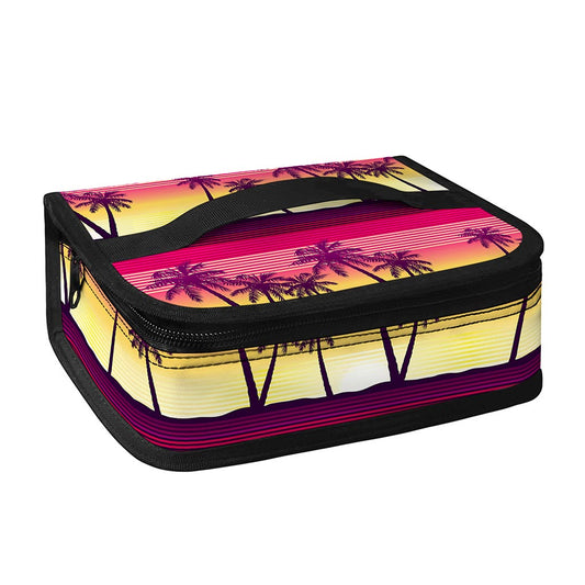 Sunset Palm Tree Pattern Print Small Lunch Bag