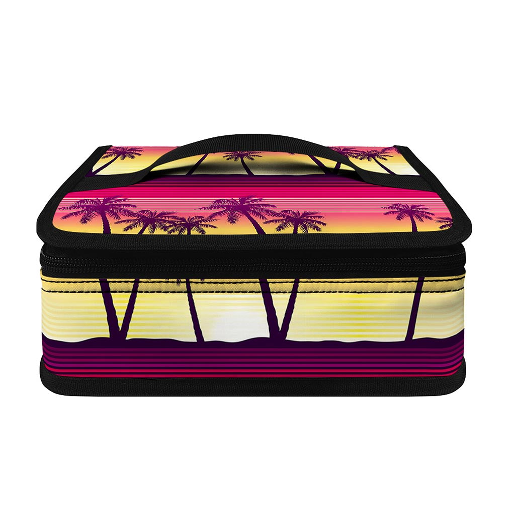 Sunset Palm Tree Pattern Print Small Lunch Bag