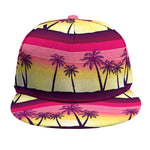 Sunset Palm Tree Pattern Print Snapback Cap