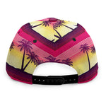 Sunset Palm Tree Pattern Print Snapback Cap