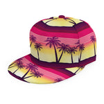 Sunset Palm Tree Pattern Print Snapback Cap