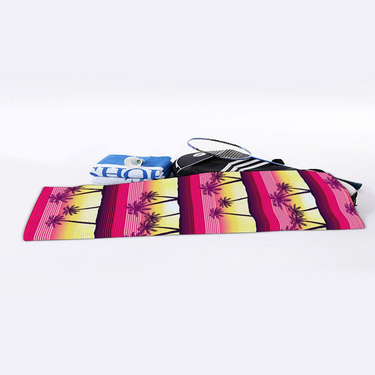 Sunset Palm Tree Pattern Print Sports Towel