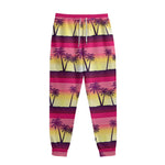 Sunset Palm Tree Pattern Print Sweatpants