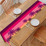 Sunset Palm Tree Pattern Print Table Runner