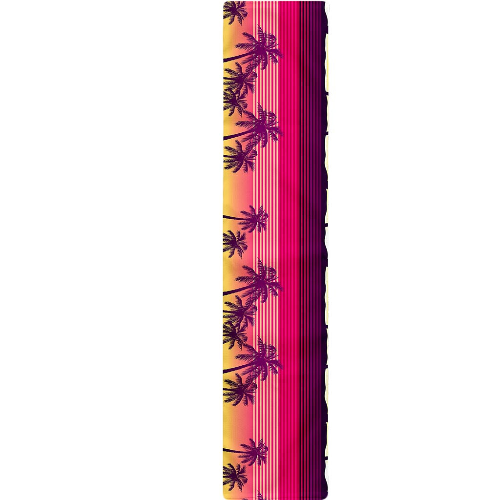 Sunset Palm Tree Pattern Print Table Runner