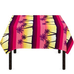 Sunset Palm Tree Pattern Print Tablecloth