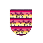 Sunset Palm Tree Pattern Print Toilet Lid Cover