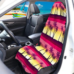Sunset Palm Tree Pattern Print Waterproof Car Seat Cover