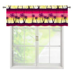 Sunset Palm Tree Pattern Print Window Valance