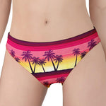 Sunset Palm Tree Pattern Print Women's Panties