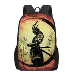 Sunset Samurai Warrior Print 17 Inch Backpack