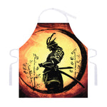 Sunset Samurai Warrior Print Adjustable Apron