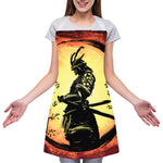 Sunset Samurai Warrior Print Adjustable Apron