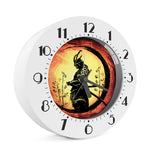 Sunset Samurai Warrior Print Alarm Clock