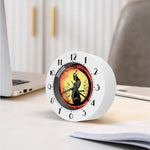 Sunset Samurai Warrior Print Alarm Clock