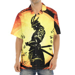Sunset Samurai Warrior Print Aloha Shirt