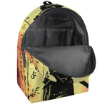 Sunset Samurai Warrior Print Backpack
