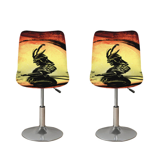 Sunset Samurai Warrior Print Bar Stool Covers